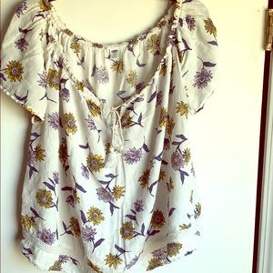 Off the shoulder Sunflower Top (Old Navy)
